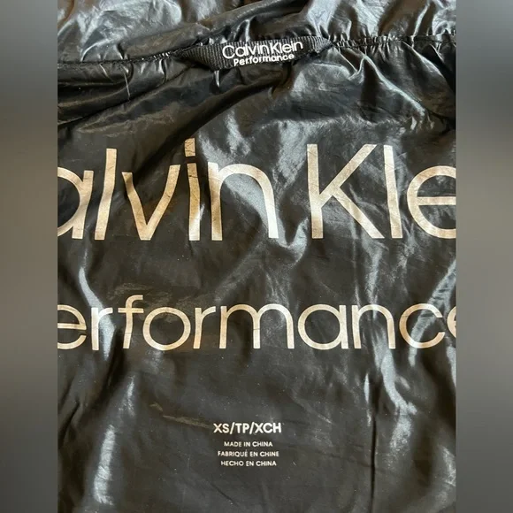 Calvin Klein Performance Black Funnel-Neck Puffer Full-Zip Vest Sz XS Athleisure - Picture 7 of 10